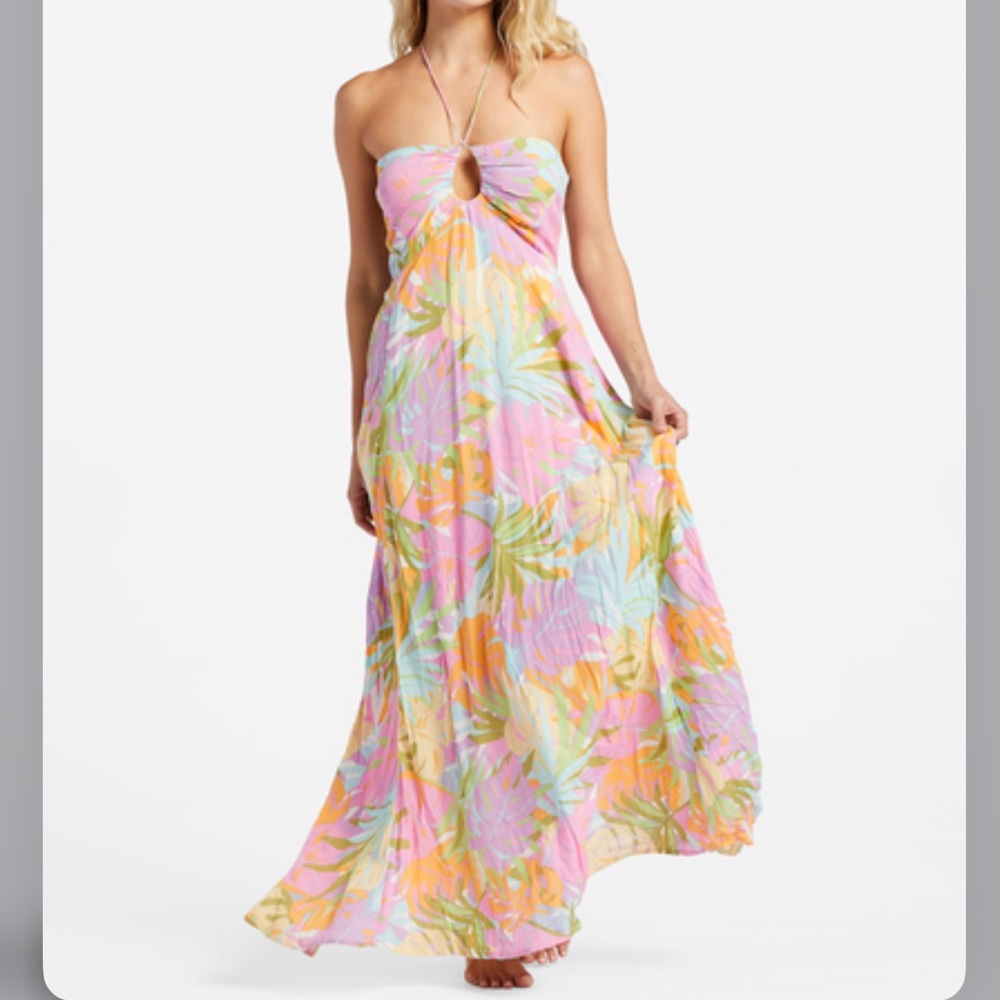 🫧🫧BILLABONG🫧🫧So Groovy Halter Maxi Dress - Picture 4 of 16